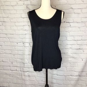 White House Black Market Black Jersey Knit Tank Top Small EUC